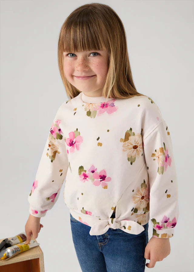 Mayoral Floral sweatshirt/pullover for girls