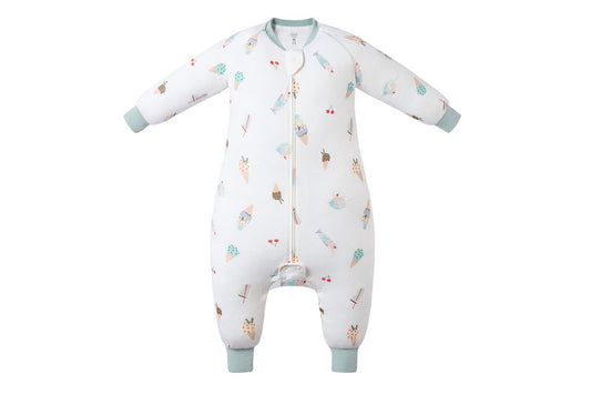 Nest Designs Long Sleeve Footed Sleep Bag 1.0 TOG (Avocado Bamboo) - Ice Cream Summer