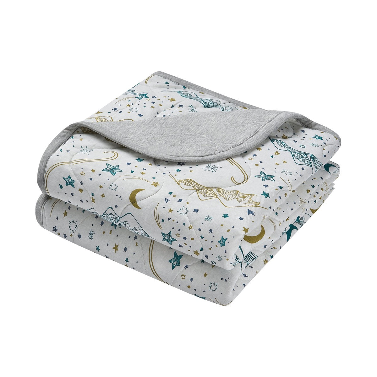 Nest Designs Small Cozy Blanket (Bamboo Jersey) - Stars White