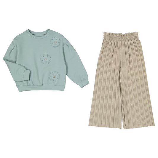 Mayoral Pleated pant set - Jade