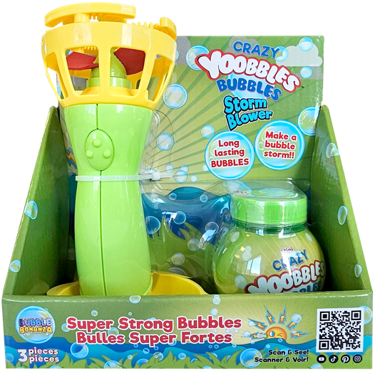 Bubble Bonanza Crazy Cathchables Yoobbles Bubble Blower with 3.5Oz Solution