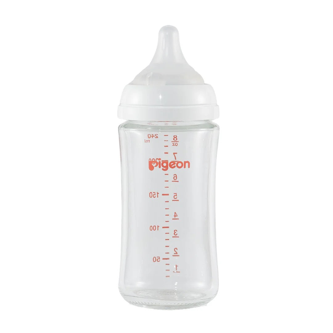 Pigeon Glass Bottle 8oz with SS Nipple (3M+)