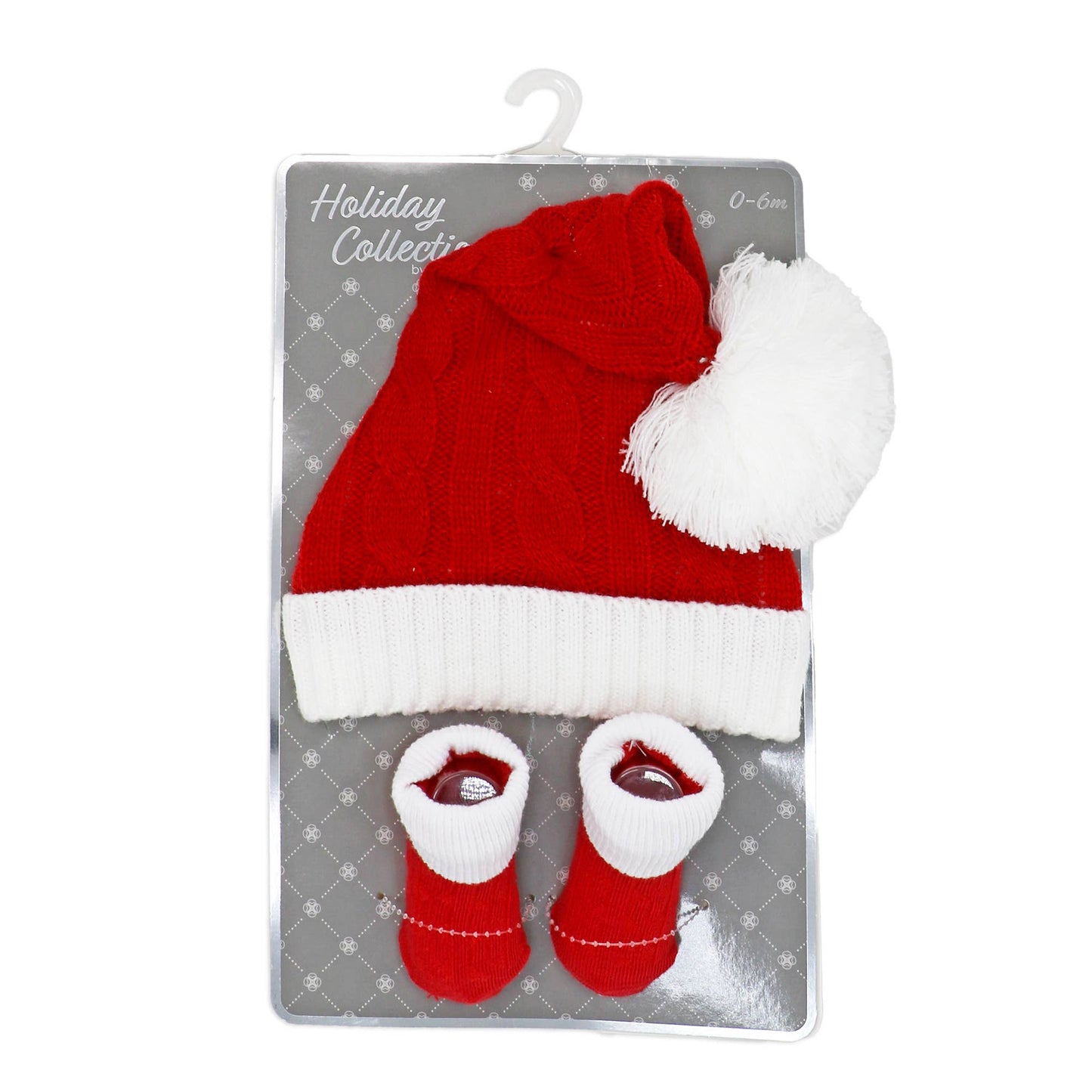 Rose Textile Santa Hat And Bootie Set