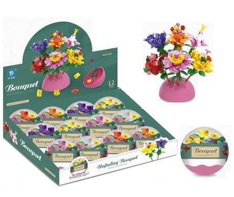 Flower Bouquet Building Blocks - 6 Assorted