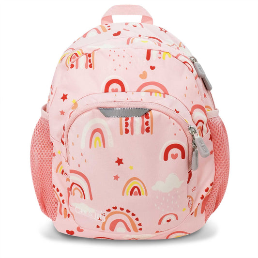 Jan and Jul  | Little Xplorers Mini Preschool Backpack - Pink Rainbow