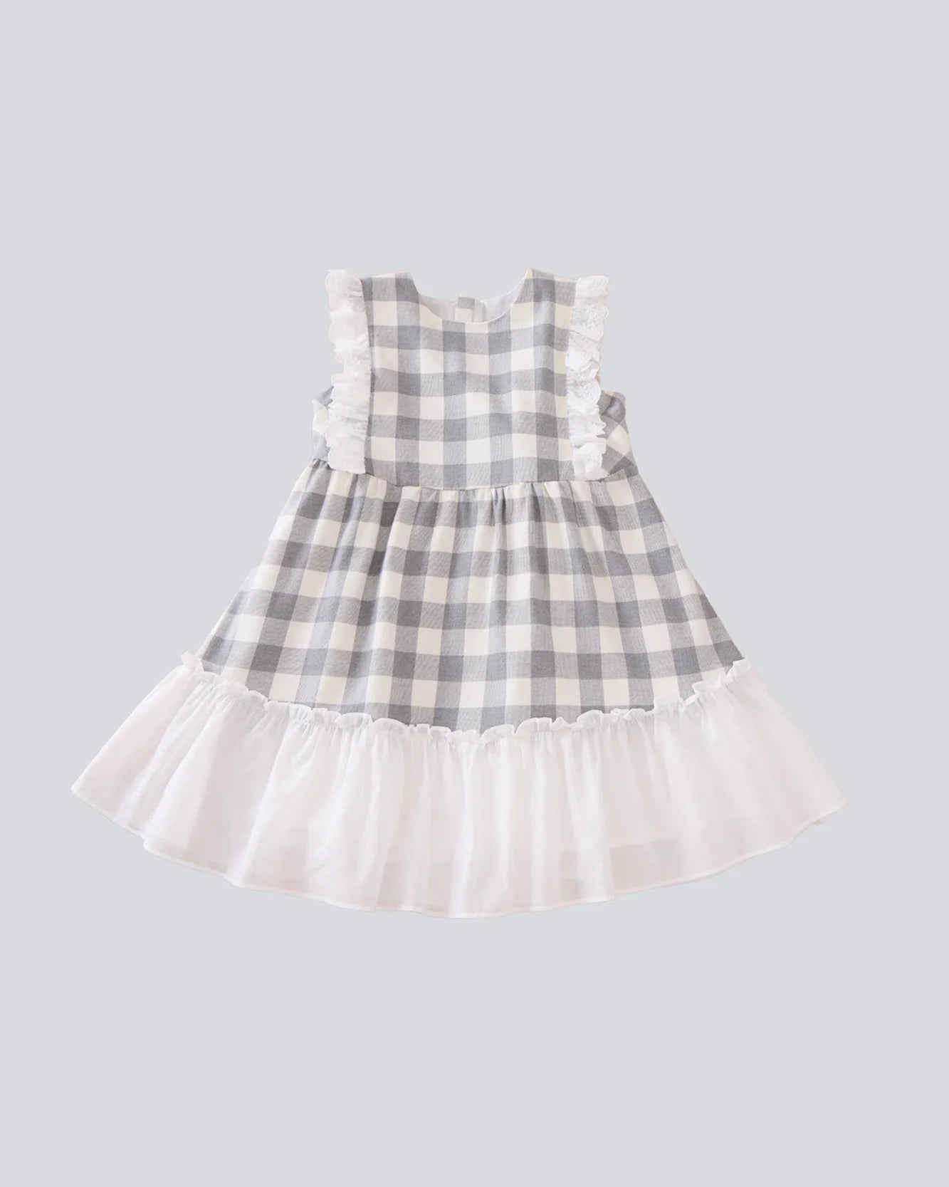 Blara organic Checkered Ruffle Dress