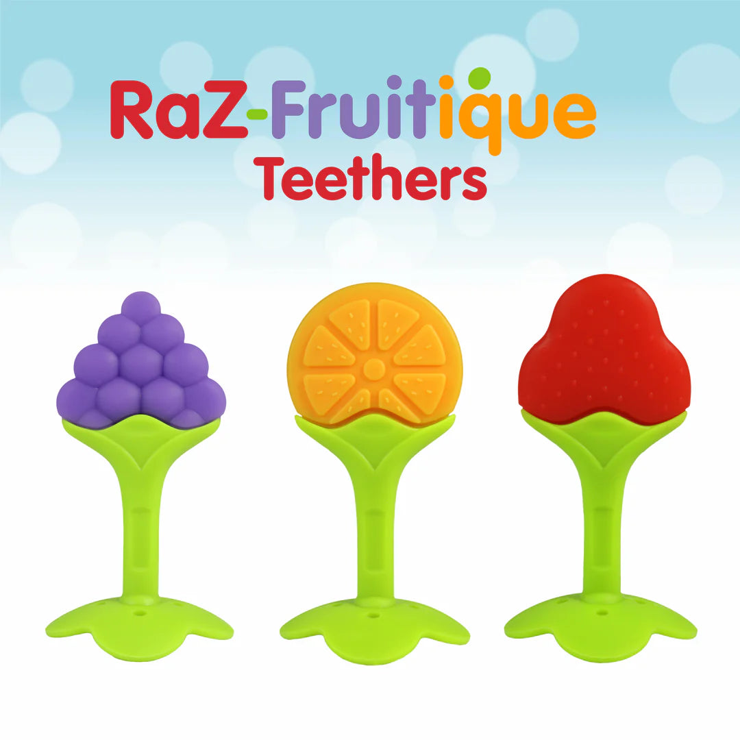 RAZBABY Fruitique Silicone Teether Set - 3 pack