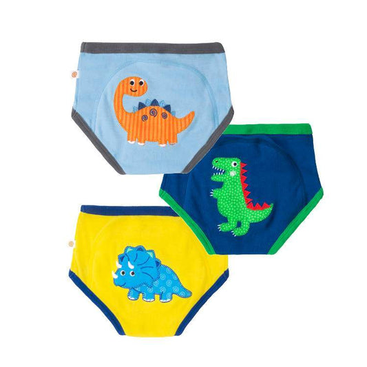 ZOOCCHINI Organic Cotton 3 Piece Potty Training Pants - Jurassic Pals