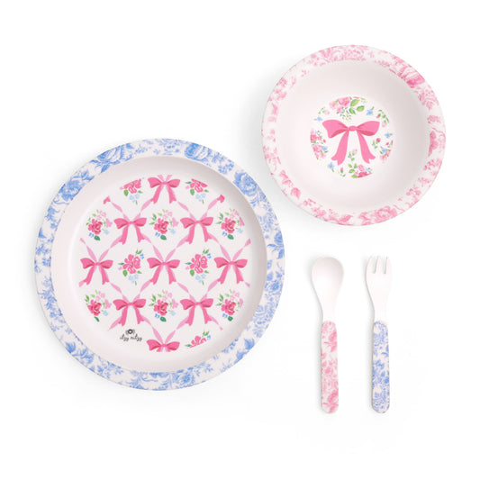 Itzy Bistro™ - 4 piece dining set: Ribbons & Roses