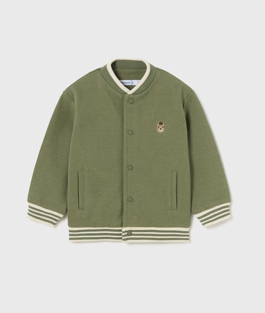 Mayoral Varsity jacket green bear