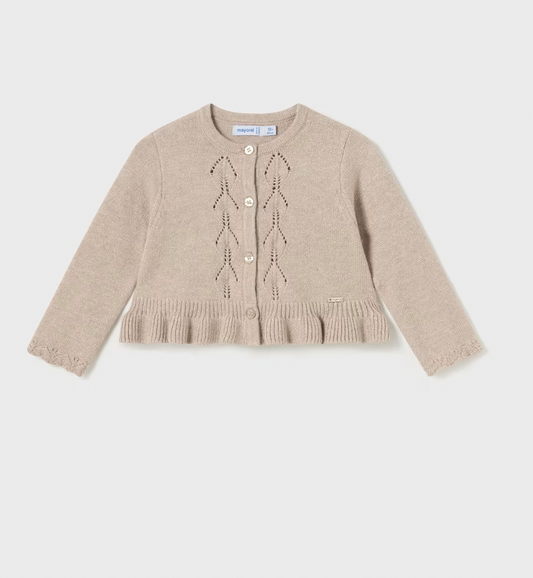 Mayoral Ruffled knit cardigan