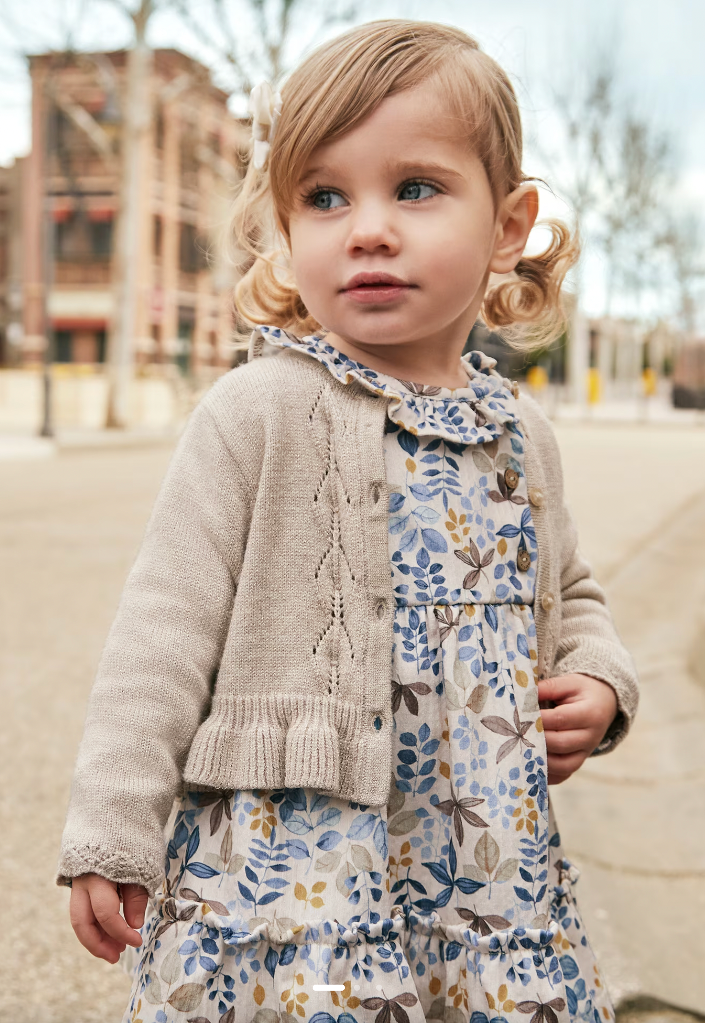 Mayoral Ruffled knit cardigan