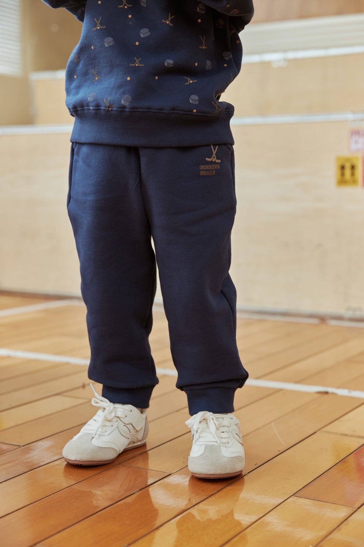 Organic Toddler Fleece Sweatpant-Navy: 5-6T