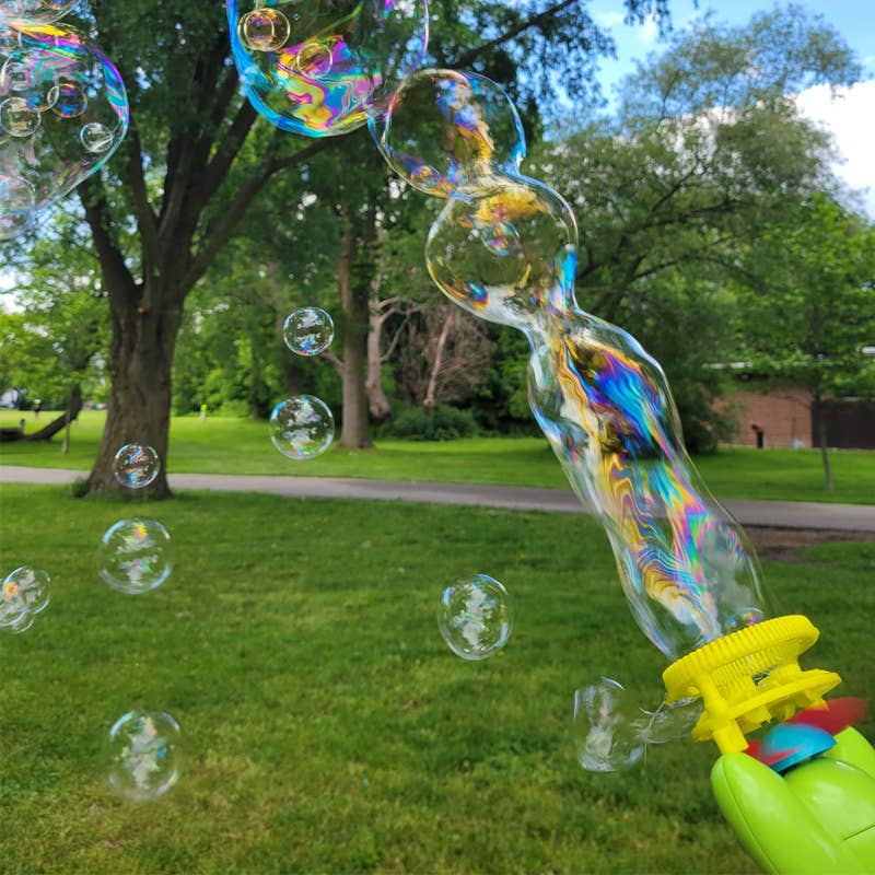 Bubble Bonanza Electronic Big Bubble Blower with 4oz  Bubble Solution