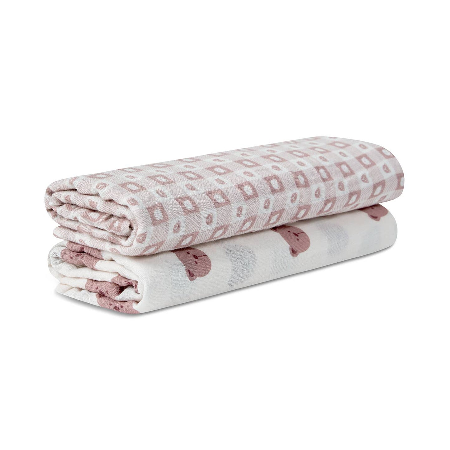 2PC Pack Muslin Swaddles 36" X 40": Beige