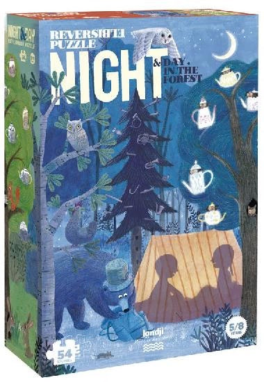 LONDJI  NIGHT & DAY IN THE FOREST REVERSIBLE PUZZLE
