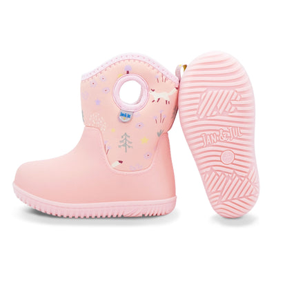 Jan & Jul Toasty-Dry Lite Winter Boots in Pink Forest - sole view