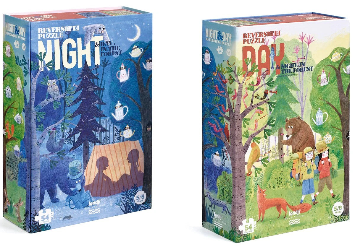 LONDJI  NIGHT & DAY IN THE FOREST REVERSIBLE PUZZLE