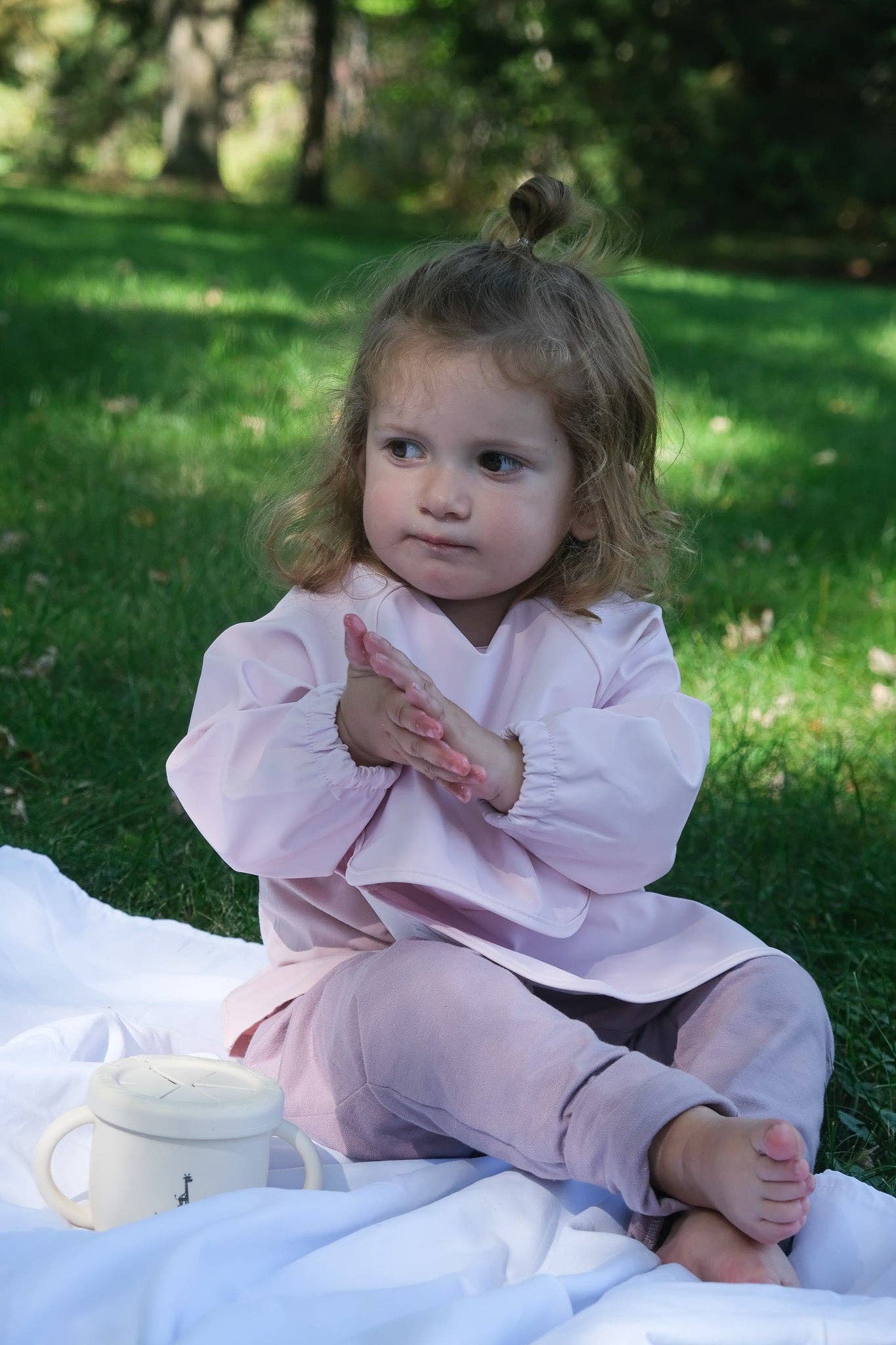 2-in-1 learning cup for snacks and liquids: Mauve