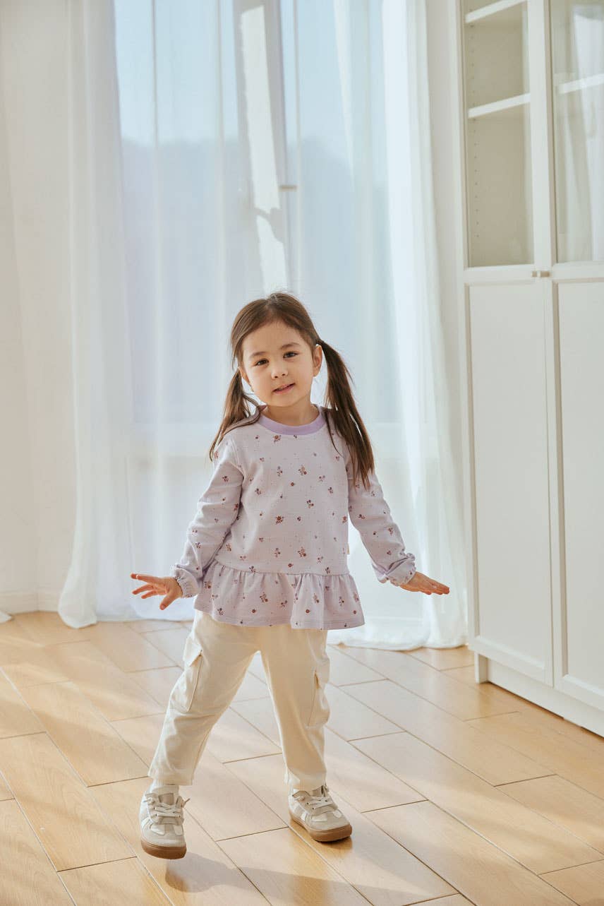 Norsu Organic Ruffle Long-sleeve shirt-Violet