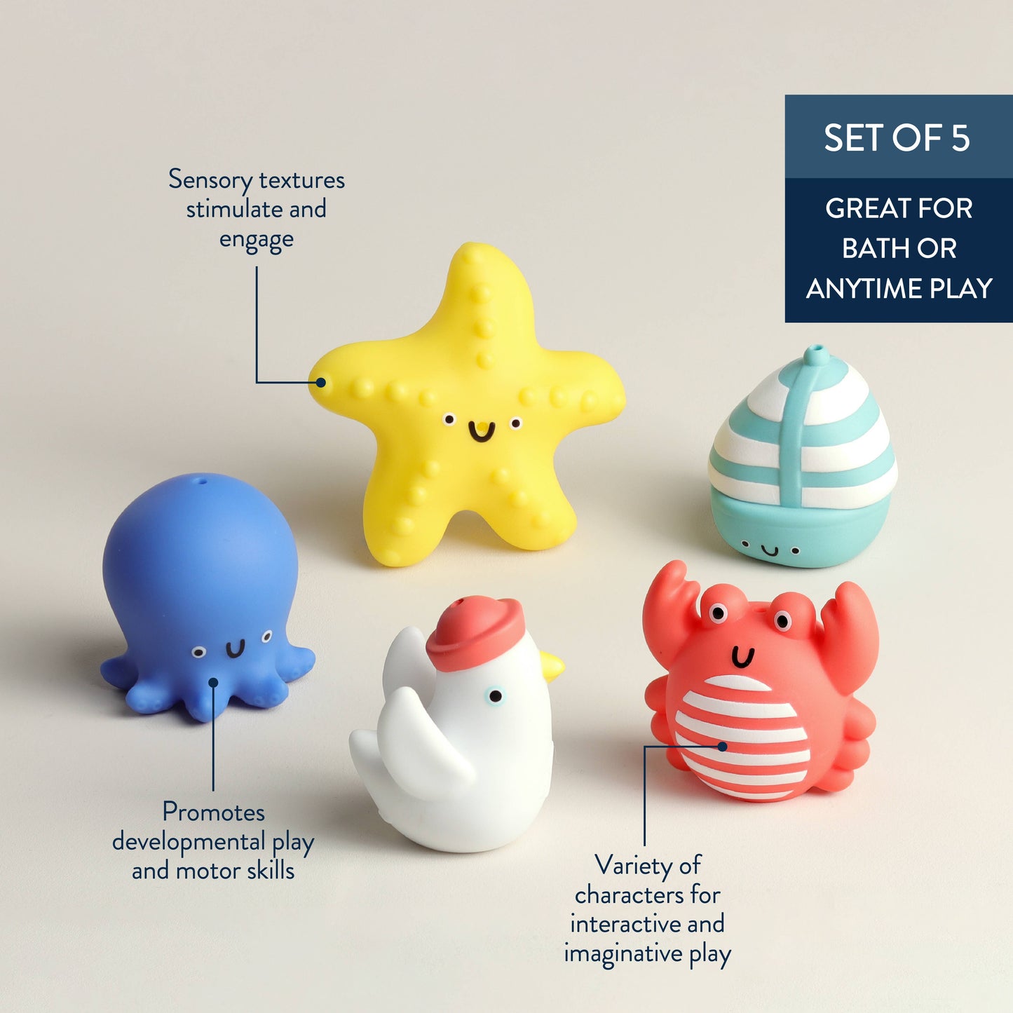 Itzy Bitzy Puppets™ - Bath + Storytelling Toys: Nautical