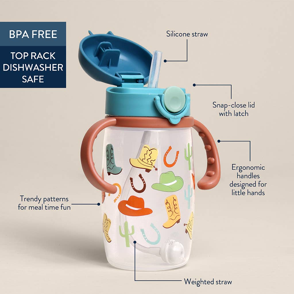 Itzy Sips™ - Straw Cup With Snap-Close Lid: Ribbons & Roses