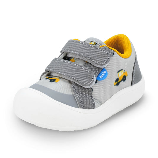 Jan and Jul Toddler Mini Canvas Sneakers -  Grey Construction