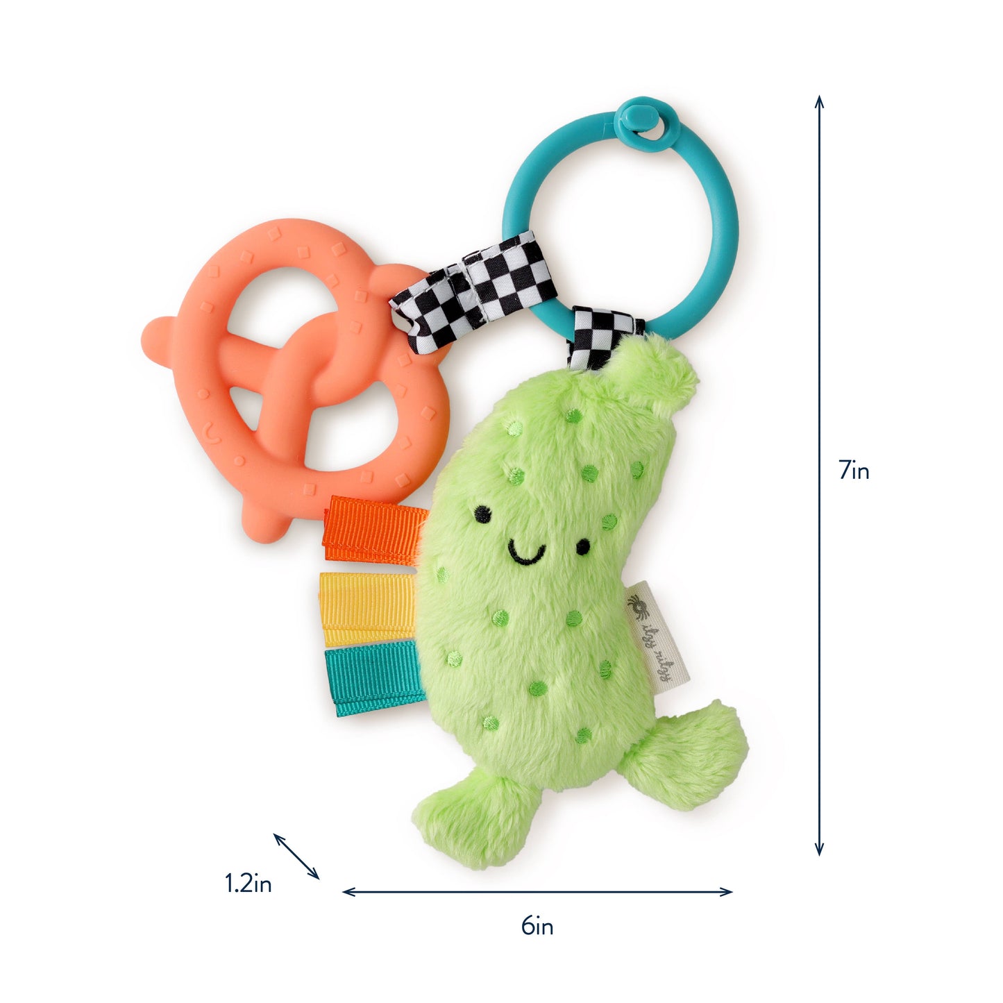 Itzy Pal™ Plush + Teether: Strawberry