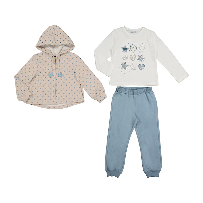 Mayoral 3-piece tracksuit set - sky blue