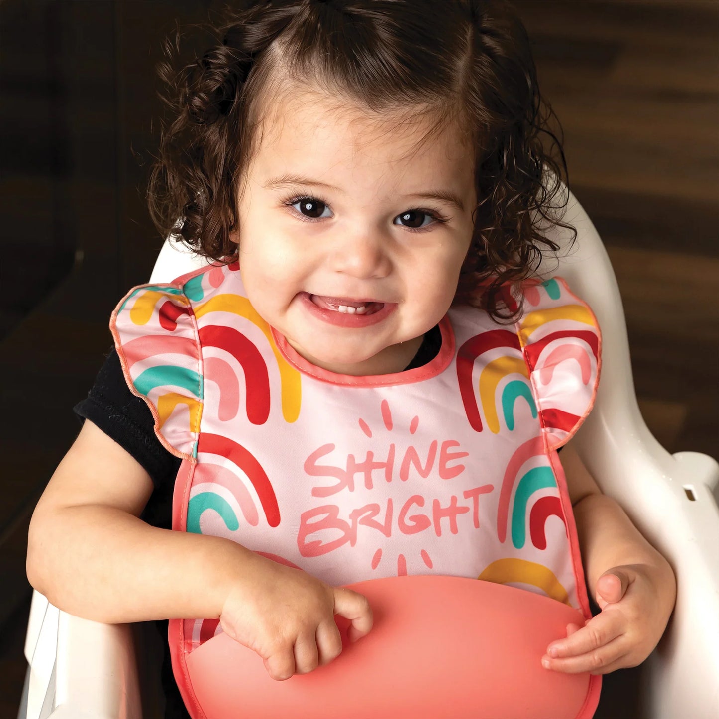 BUMKINS Mess-proof Silicone Pocket Bib 2 Pack - Shine Bright