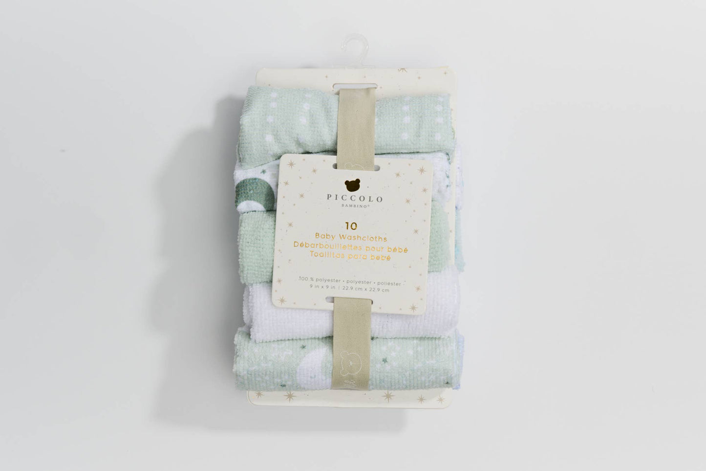 10 Pack Washcloths One Size | 9" X 9": Blue