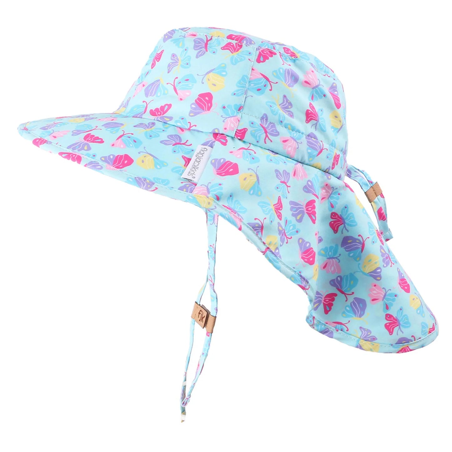 FLAPJACKKIDS Sun Hat with Neck Cape - Butterfly