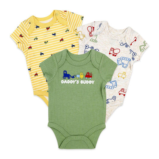 ROSE TEXTILE Boys 3 Pack Bodysuit : Daddy's Buddy