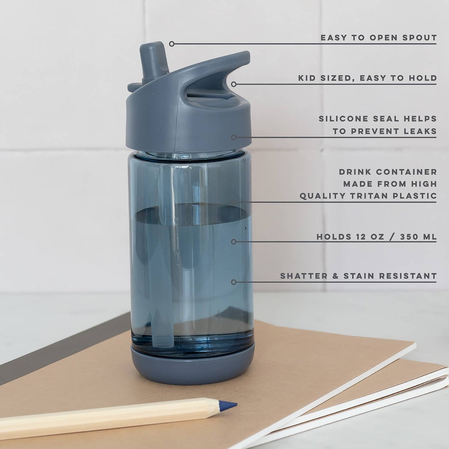 Recycled Plastic Water Bottle: Taupe