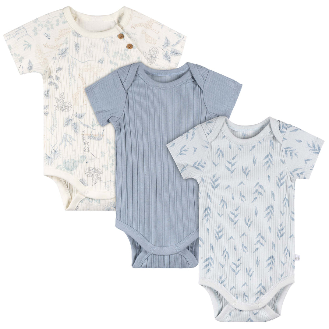 Just Born - Short Sleeve Bodysuits 3pk