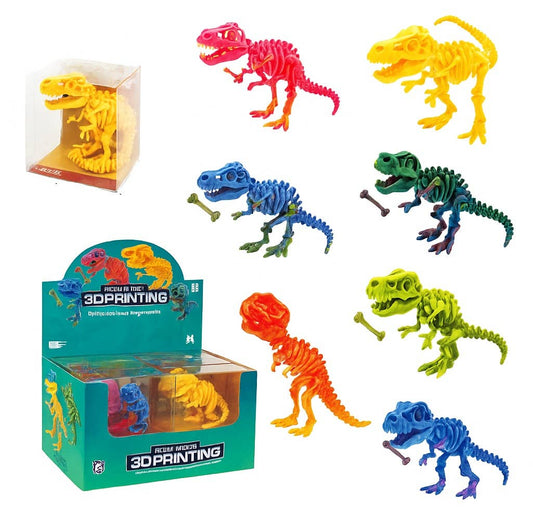 3D Printed T-Rex Dino Skeleton Fidget -5"