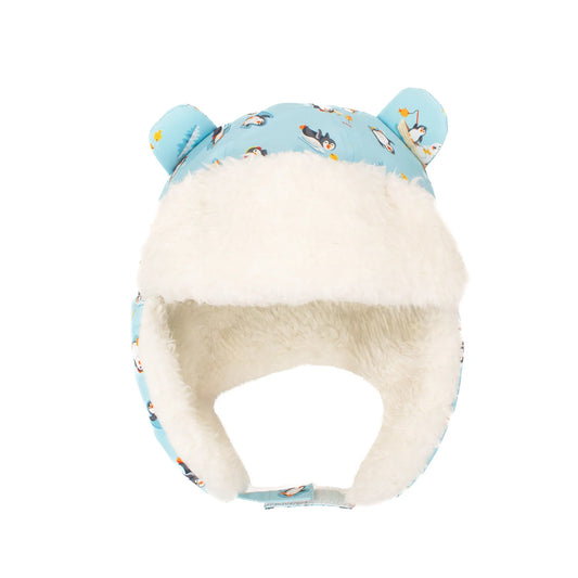 Water Repellent Trapper Hat - Ice Fishing Penguin