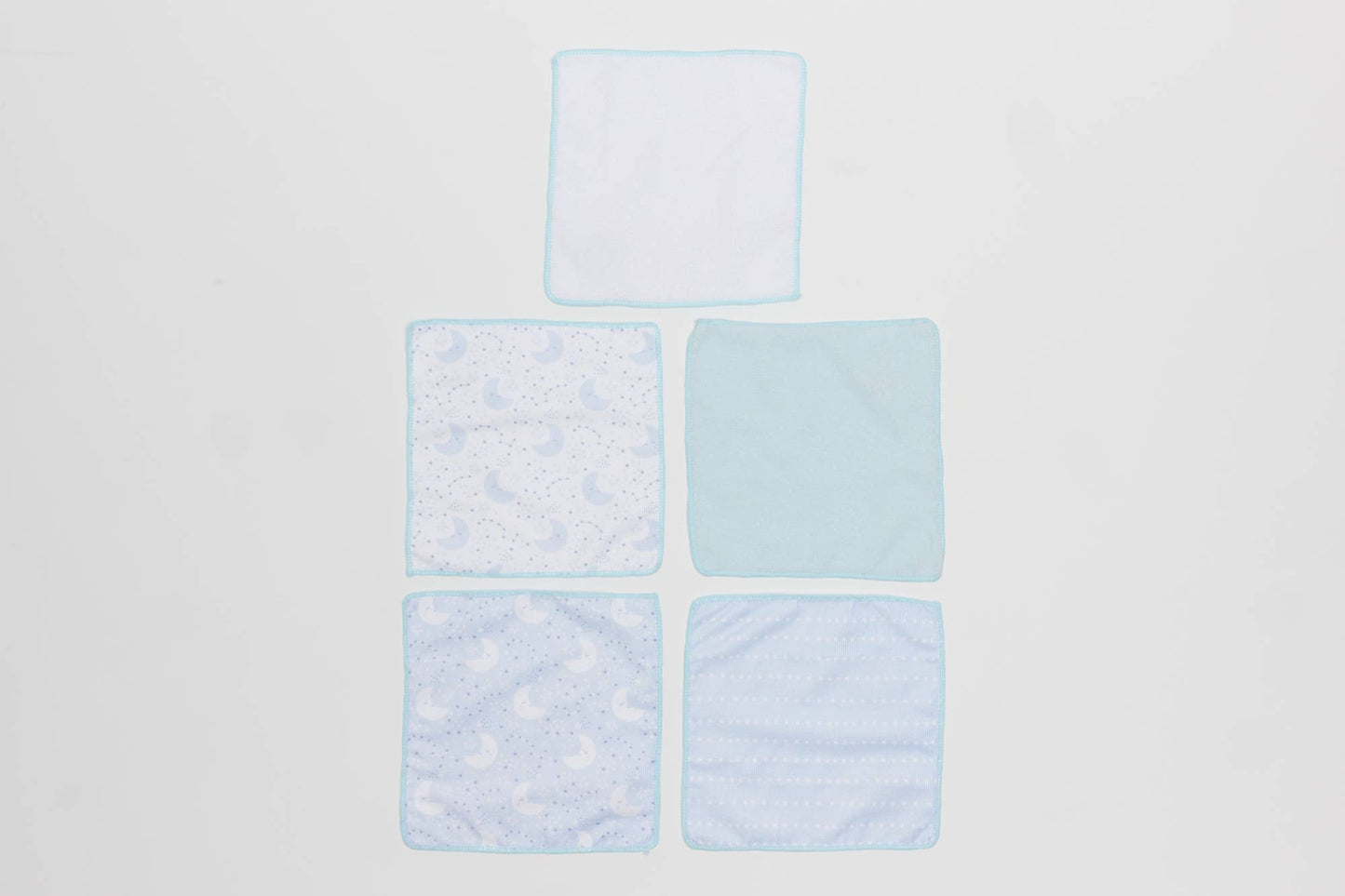 10 Pack Washcloths One Size | 9" X 9": Blue