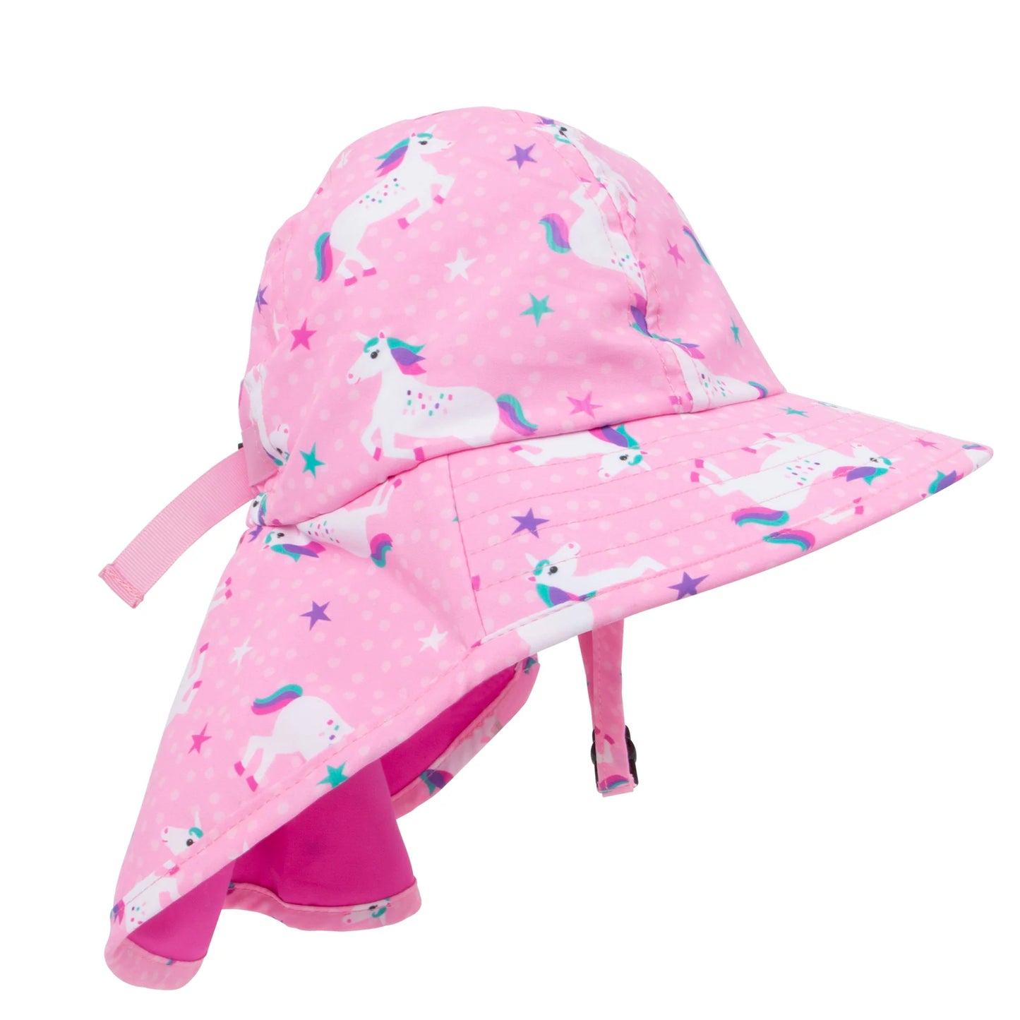 ZOOCCHINI UPF50+ Baby Toddler Cape Sun Hat Unicorn