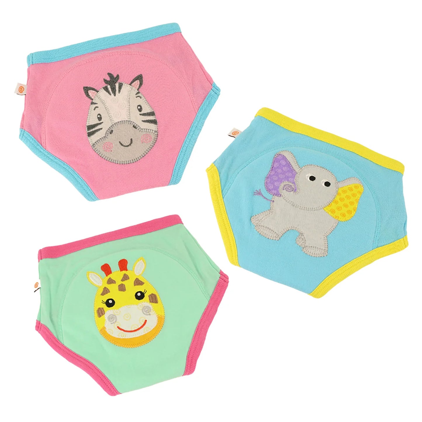 ZOOCCHINI Organic Cotton 3 Piece Potty Training Pants - Zoo Friends