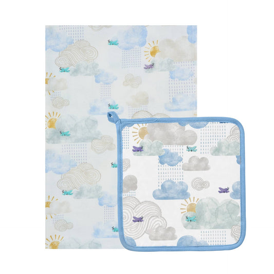 Nest Designs 4 Layer Nesting Baby Blanket - Fluffy Puffs