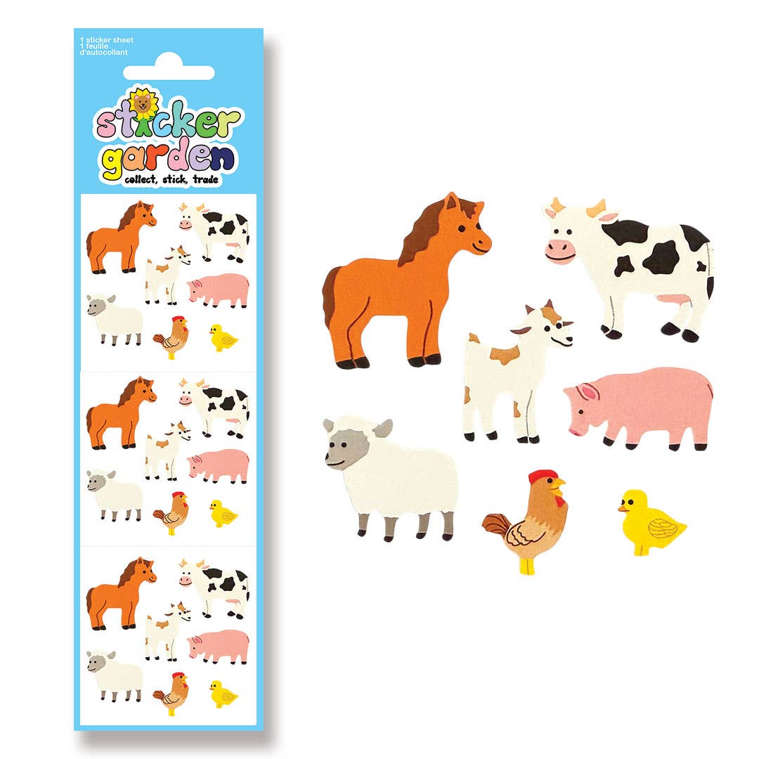 Classic Farm Animals Stickers for Kids