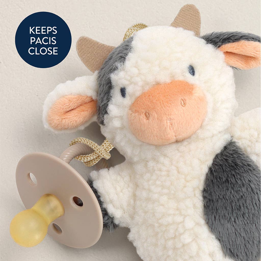 Bitzy Pal Natural Rubber Pacifier & Plush: Bow