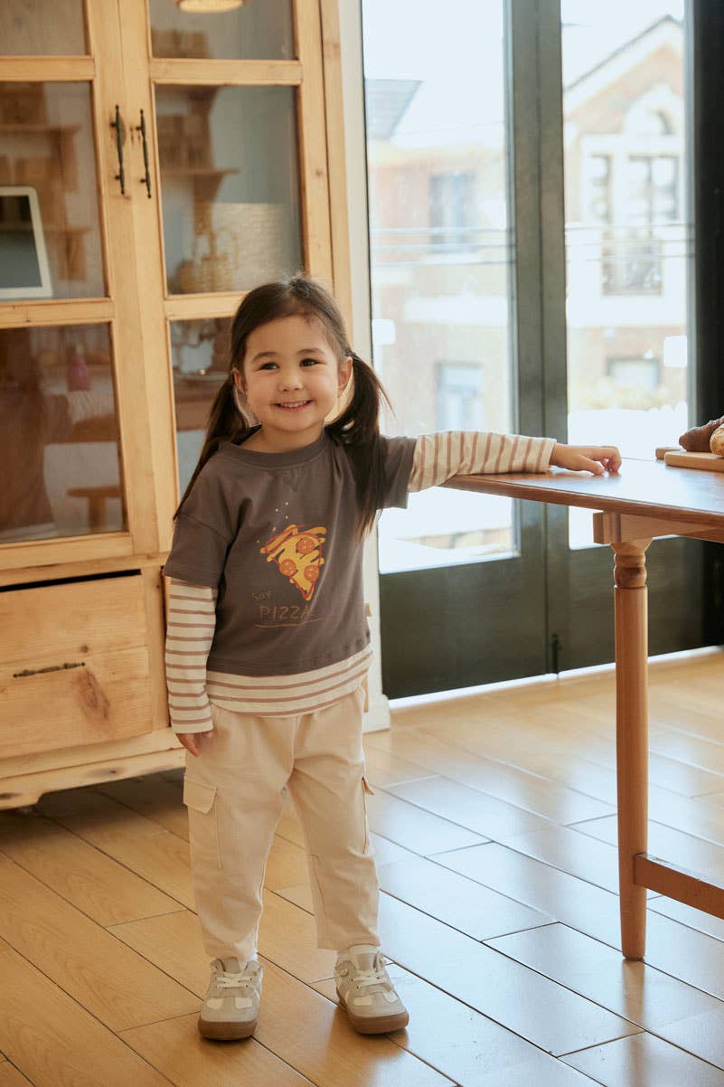 Norsu Organic Toddler Long-sleeve T-shirt-Pizza