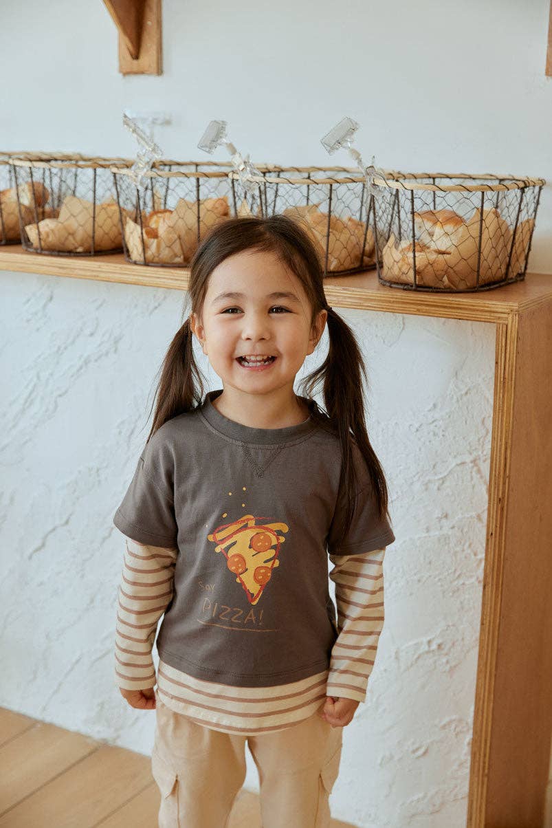 Norsu Organic Toddler Long-sleeve T-shirt-Pizza