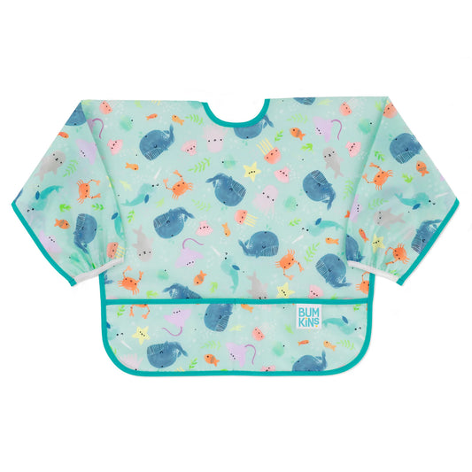 BUMKINS Sleeved Bib - Ocean life