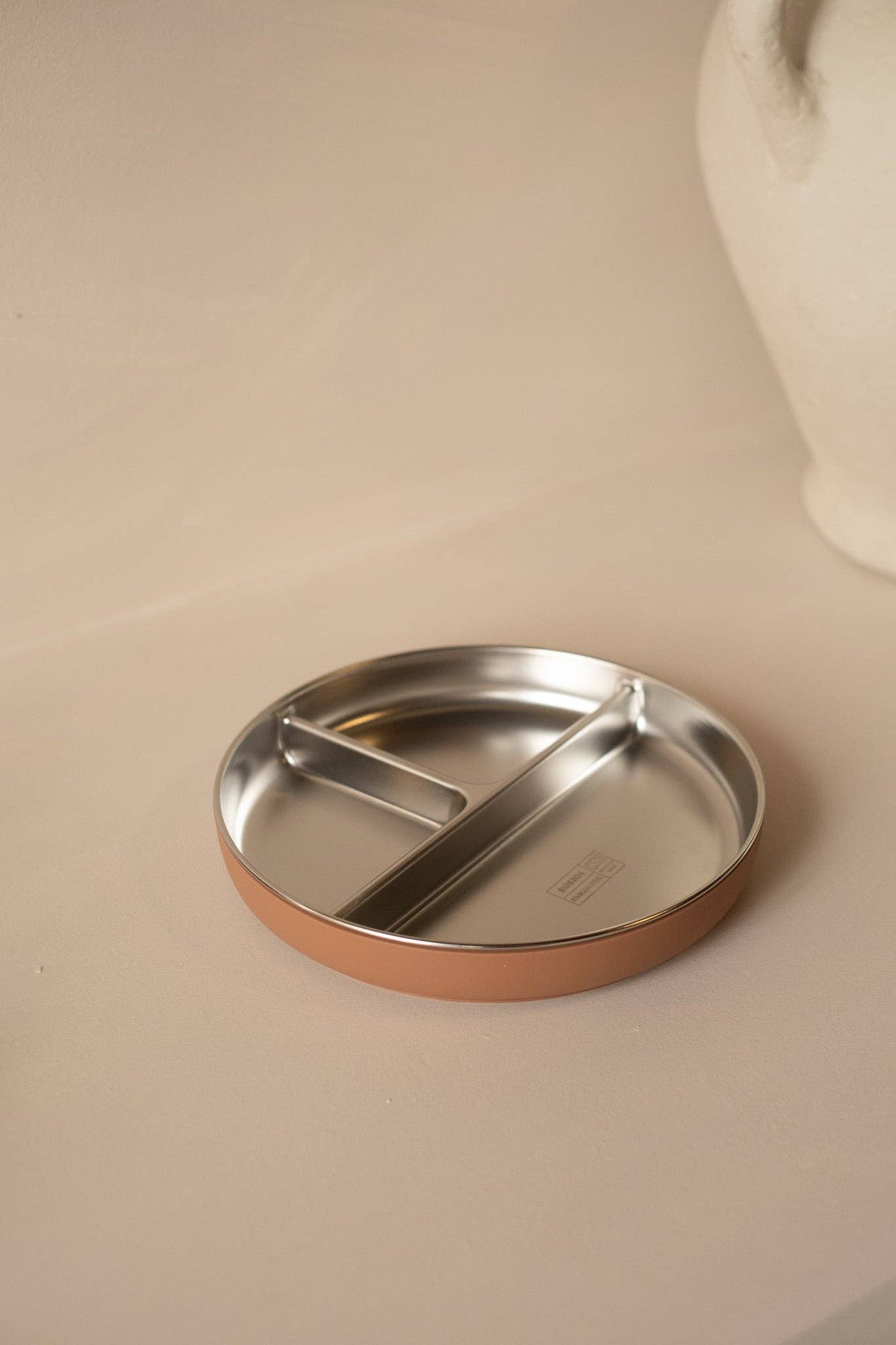 Divided suction plate – stainless steel and food-grade silicone: Bleu majestueux