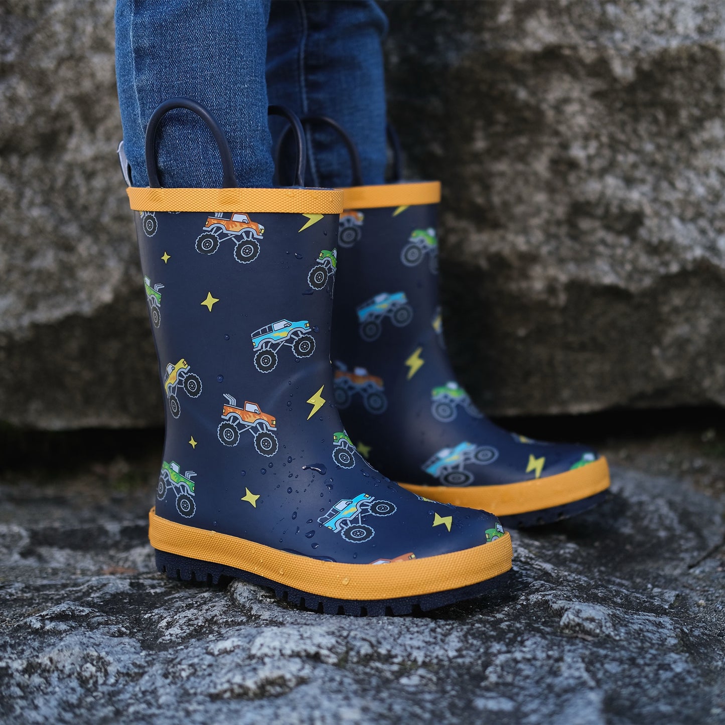 Jan and Jul  | Puddle-Dry Rain Boots (Handle)