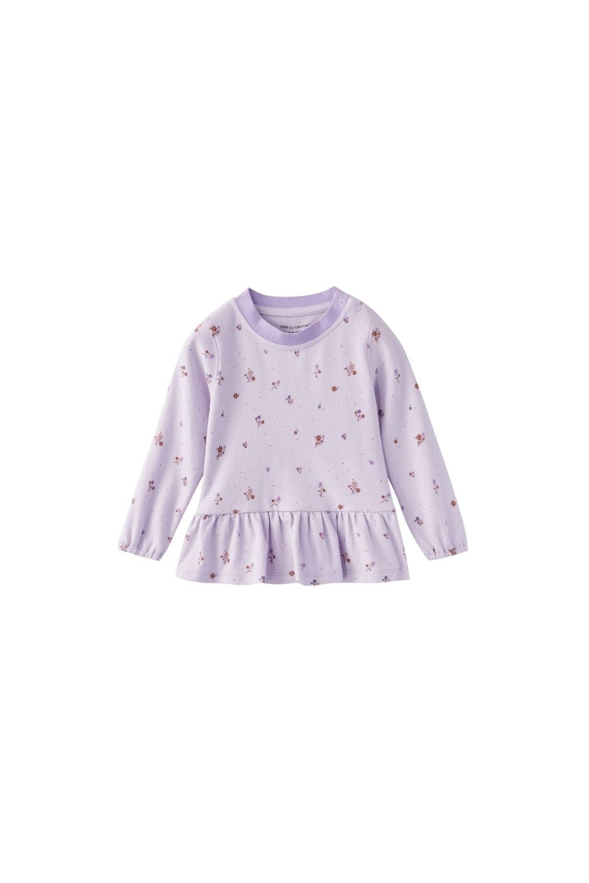 Norsu Organic Ruffle Long-sleeve shirt-Violet