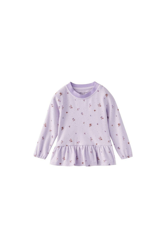 Norsu Organic Ruffle Long-sleeve shirt-Violet